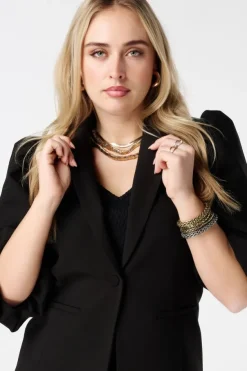 Blazer à manches bouffantes