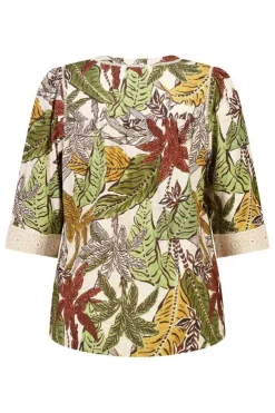 Blouse avec détails en dentelle