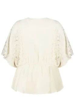 Blouse avec manches en dentelle