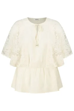 Blouse avec manches en dentelle