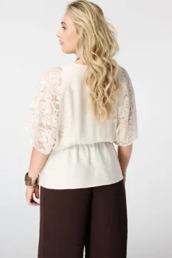 Blouse avec manches en dentelle