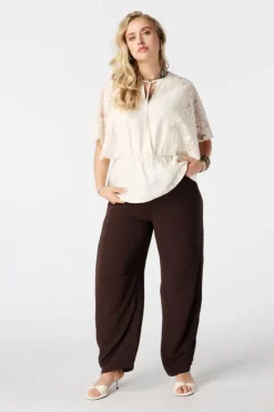 Blouse avec manches en dentelle