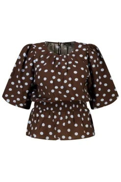 Blouse cintrée à pois