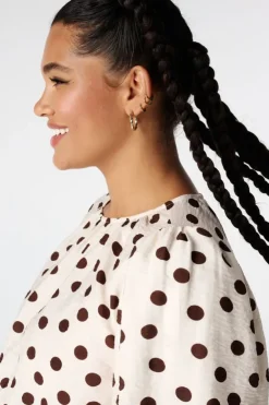 Blouse cintrée à pois