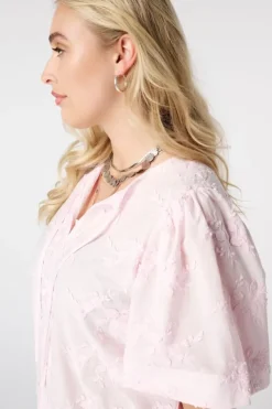 Blouse en coton avec broderie
