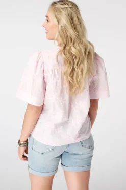 Blouse en coton avec broderie