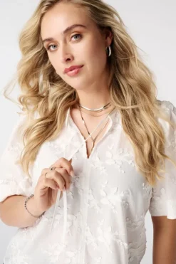 Blouse en coton avec broderie