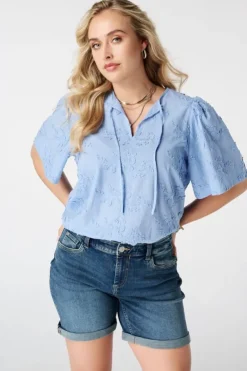 Blouse en coton avec broderie