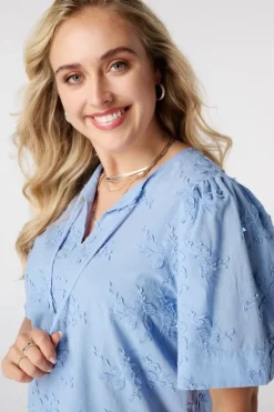 Blouse en coton avec broderie