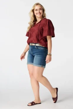 Blouse en coton avec broderie