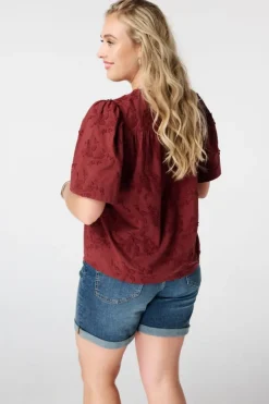 Blouse en coton avec broderie