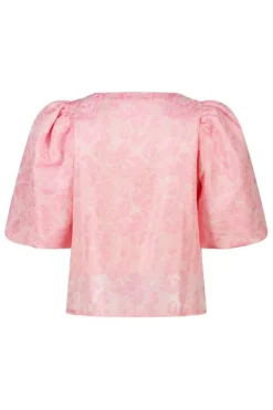 Blouse jacquard à imprimé floral