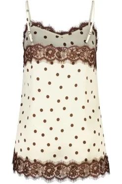 Blouse à pois avec dentelle