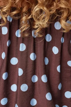 Blouse à pois épaules dénudées