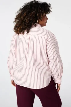 Blouse rayée avec strass