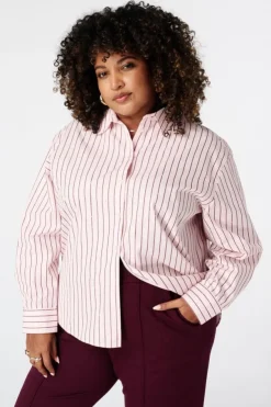 Blouse rayée avec strass
