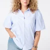 Blouse rayée avec strass