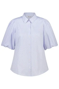 Blouse rayée avec strass
