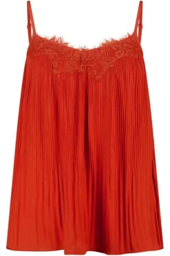 Blouse sans manches avec dentelle