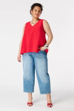 Blouse sans manches avec fermeture à nœud