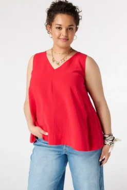 Blouse sans manches avec fermeture à nœud