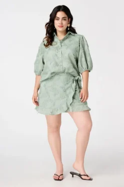 Blouse structurée à manches ballon