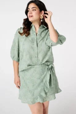Blouse structurée à manches ballon