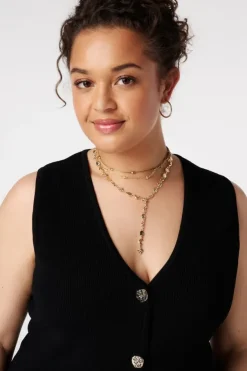 Gilet en maille avec fermeture à boutons