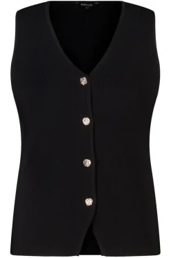 Gilet en maille avec fermeture à boutons