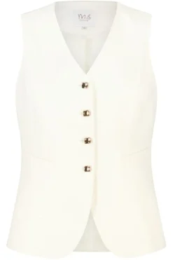 Gilet long avec boutons dorés