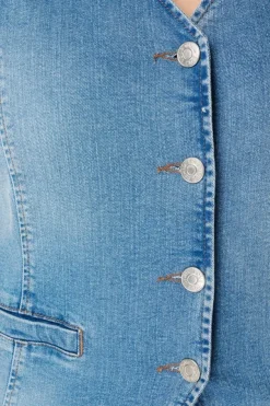 Gilet long en denim