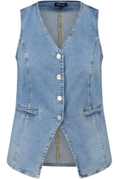 Gilet long en denim