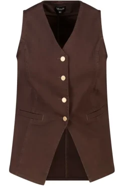 Gilet long en denim