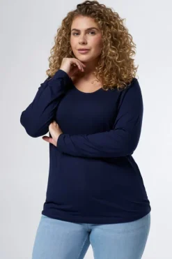 Haut à manches longues et col en V