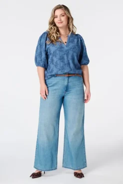 Jean wide leg avec ceinture