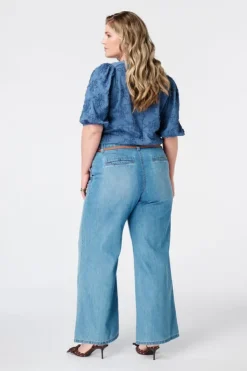 Jean wide leg avec ceinture