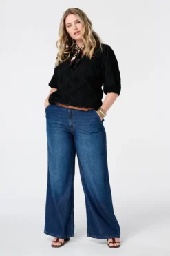 Jean wide leg avec ceinture