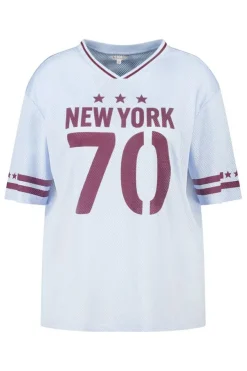 Jersey oversize avec imprimé sportif