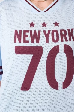 Jersey oversize avec imprimé sportif