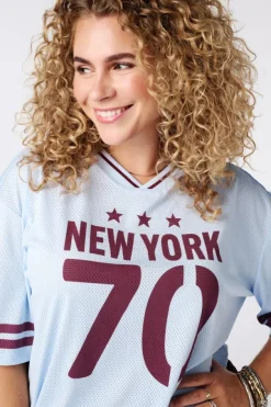 Jersey oversize avec imprimé sportif