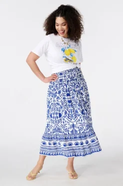 Jupe maxi avec imprimé