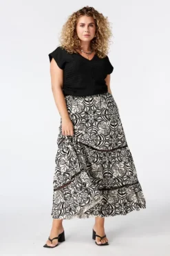 Jupe maxi avec imprimé