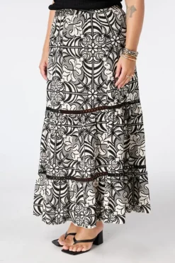 Jupe maxi avec imprimé