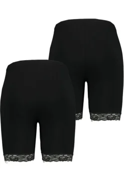 Lot de 2 Legging court à dentelle