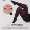 Pack de 2 Collants Super stretch 3D 100 den