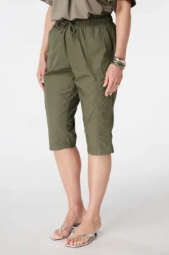 Pantalon capri avec taille élastique