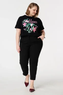 Pantalon droit à taille élastique