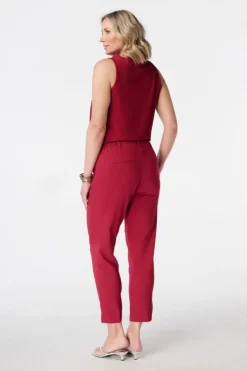 Pantalon droit à taille élastique