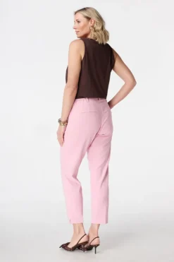 Pantalon droit à taille élastique