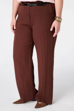 Pantalon en lin avec ceinture